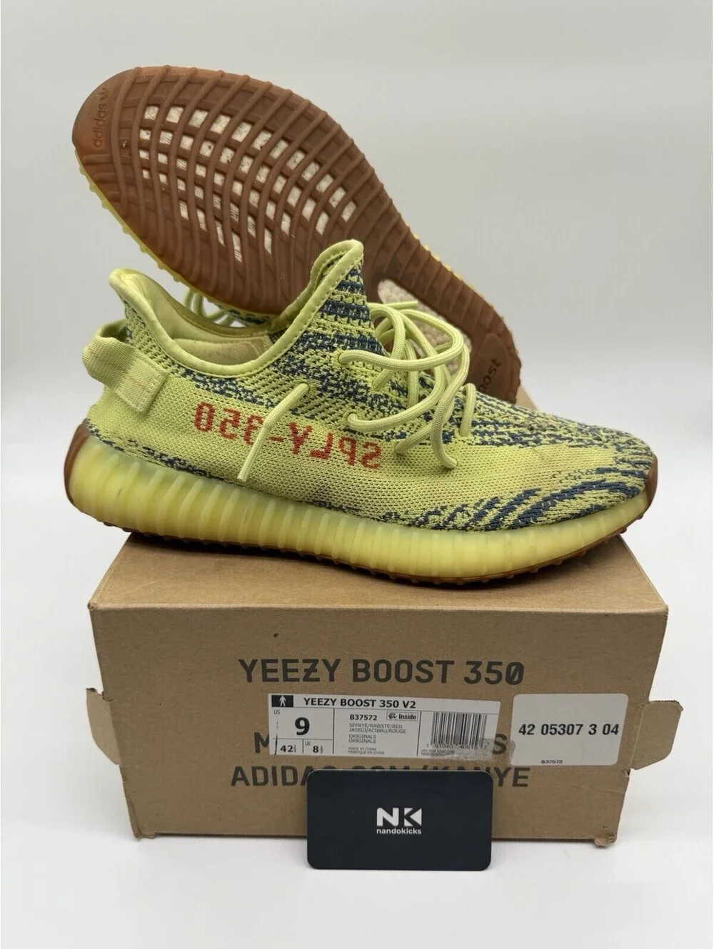 adidas - Yeezy Boost 350 V2 - Low Semi Frozen Yellow - Size 9M